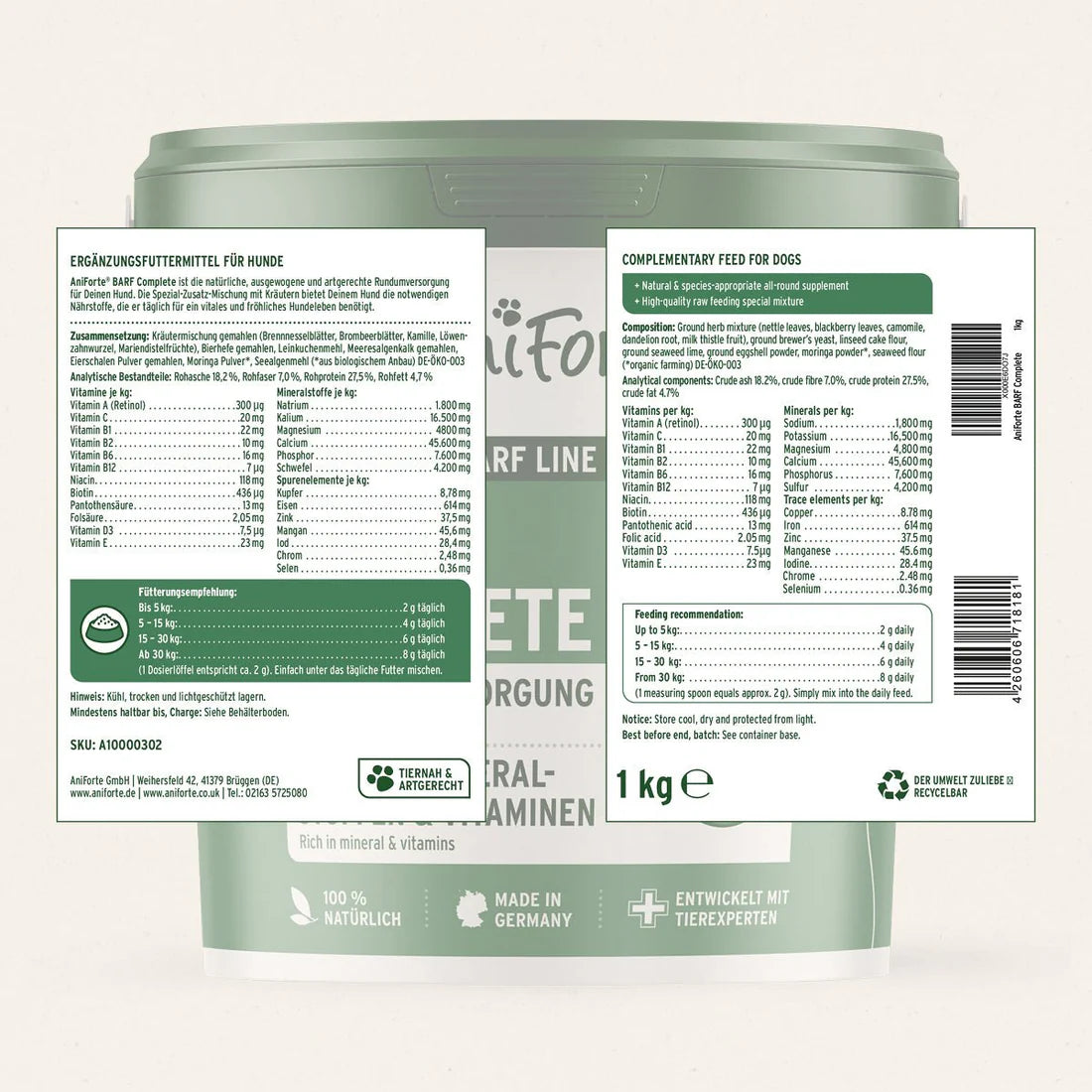 ANTI FORTE CANINE COMPLETE SUPPLEMENT POWDER 1KG