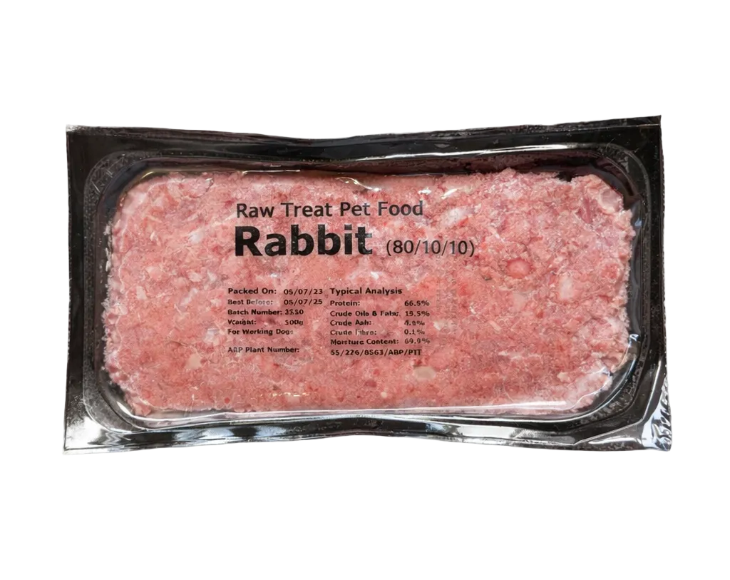 RAW TREAT RABBIT MINCE 80/10/10