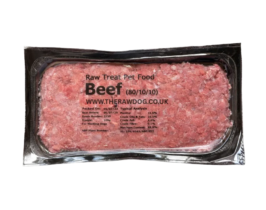 RAW TREAT BEEF MINCE 80/10/10