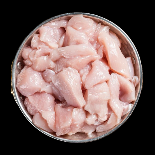 DICED CHICKEN BREASTS - THERAWDOG