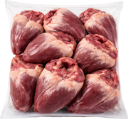 Lamb Hearts 2kg raw bones chunks and offal for dogs