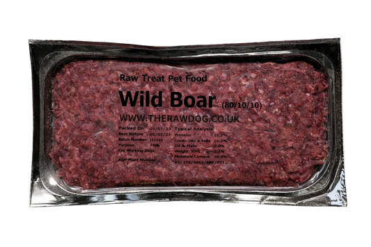 RAW TREAT WILD BOAR MINCE 80/10/10