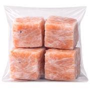 SALMON CHUNKS 1KG raw bones chunks and offal for dogs