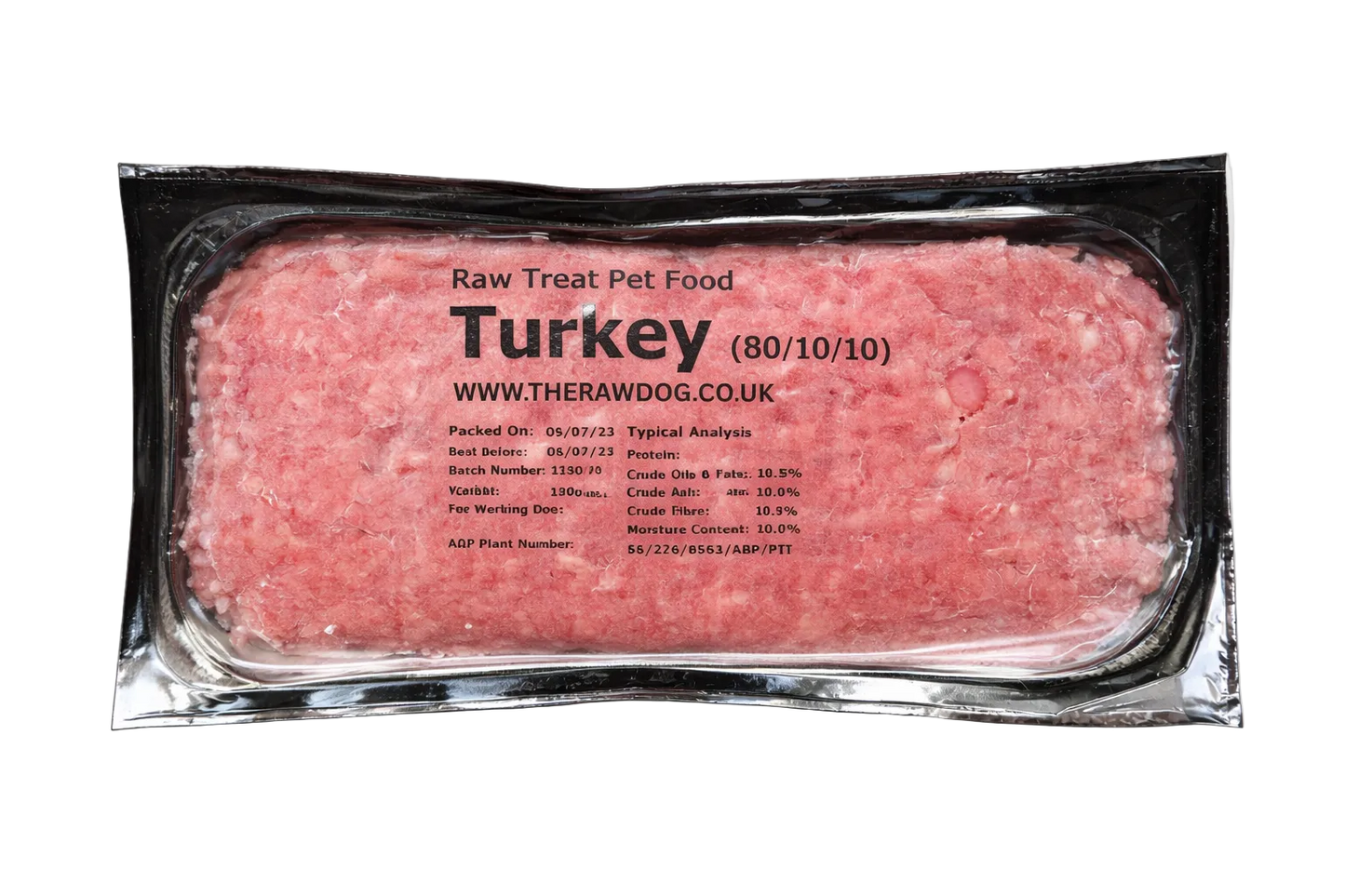 RAW TREAT TURKEY MINCE 80/10/10