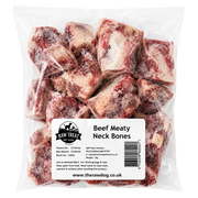 BEEF MEATY NECK BONES 2KG raw bones chunks and offal for dogs