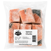 SALMON CHUNKS 1KG raw bones chunks and offal for dogs